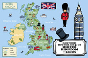 Cartoon map of United Kingdom +bonus, an Education Illustration by Nata Savina Art (Thumbnail 1 of 3)