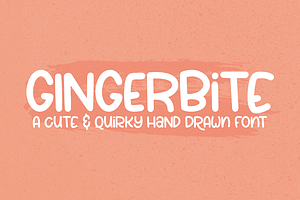Gingerbite - a cute and quirky font!