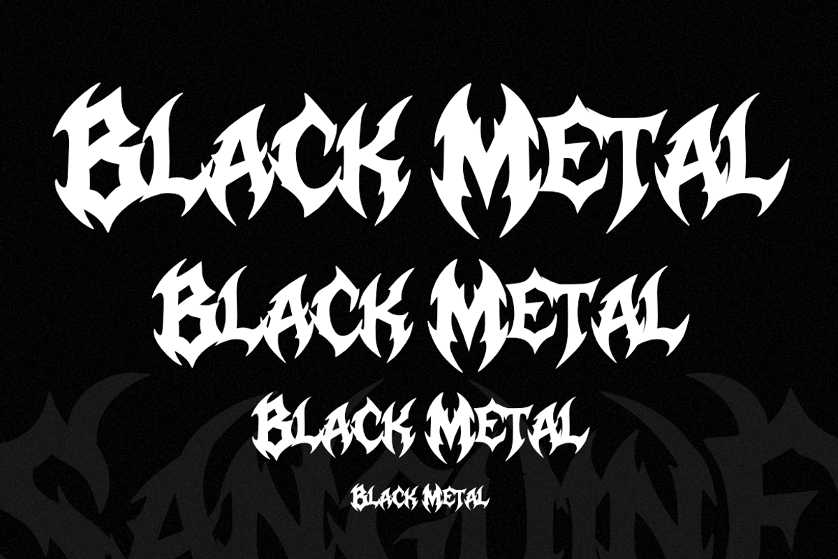 Sanguine Frost | Black Metal Font, a Blackletter Font by Masyafi Studio (Photo 6 of 9)