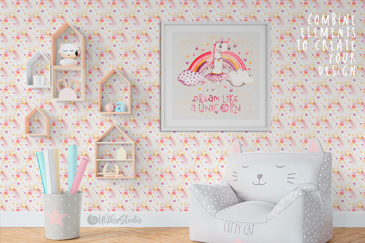 Unicorns Life. Watercolor collection, an Animal Illustration by UlitkaStudio (Photo 27 of 29)