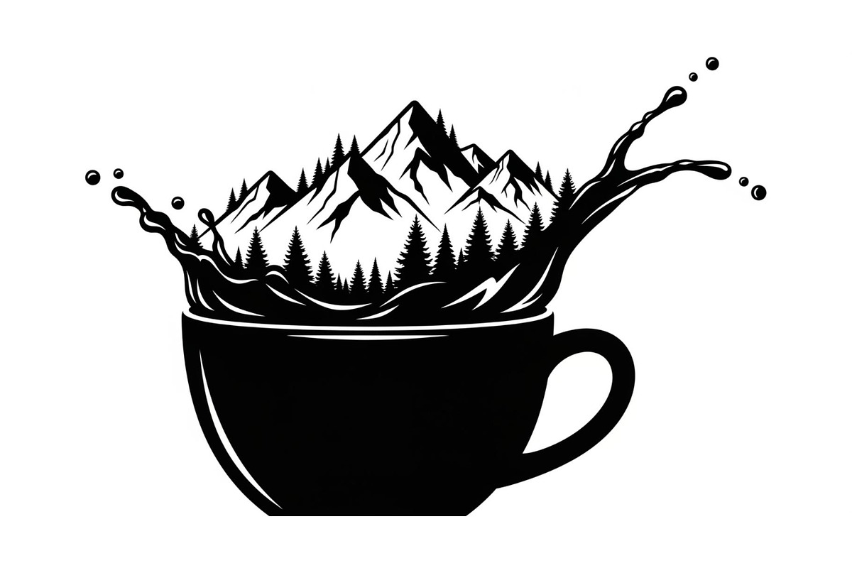 Mountain Coffee Cup Bundle, an Object Illustration by yasushie (Photo 9 of 31)