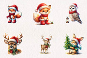 Watercolor - Cute Animals Png, a Seasonal Illustration by CreationArt (Thumbnail 4 of 7)
