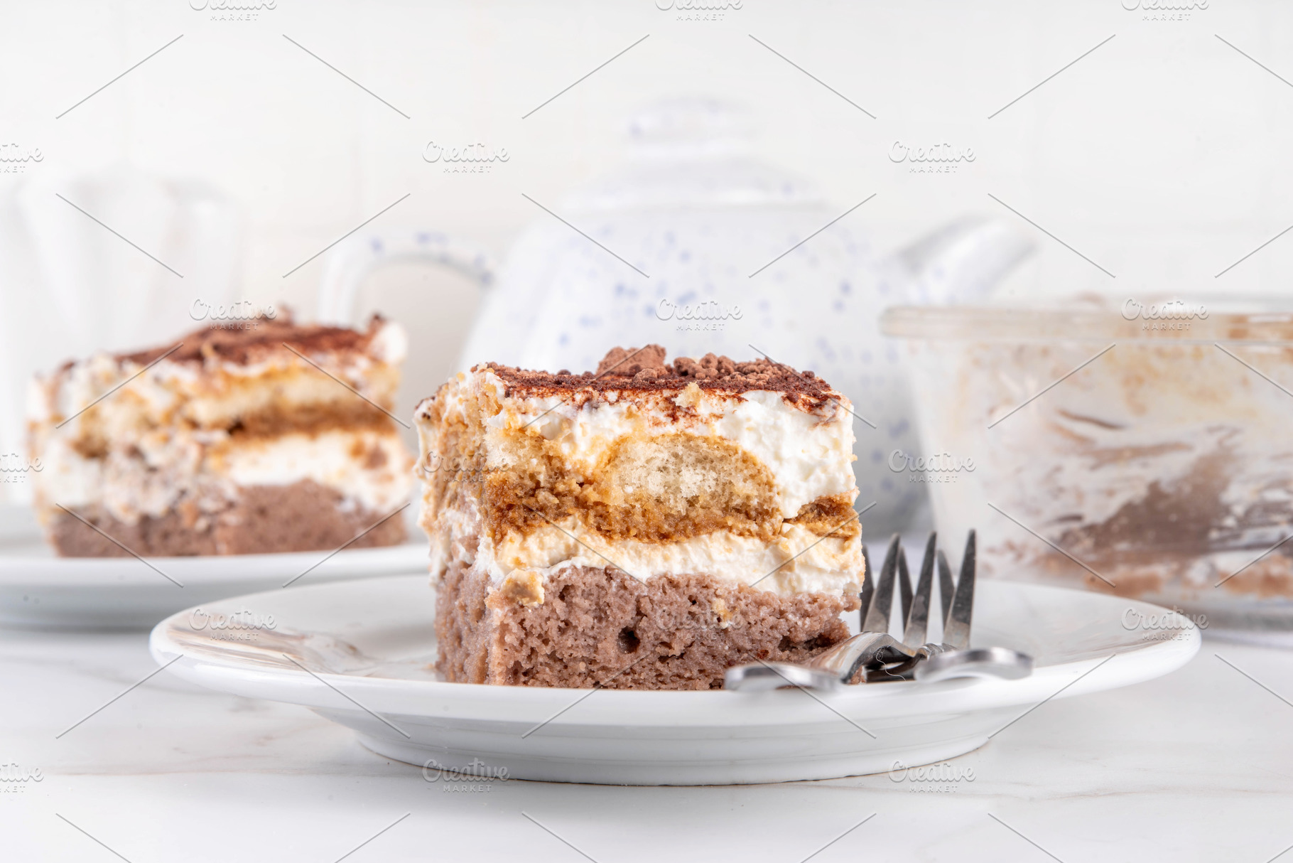 Brownie-misu, trendy viral brownie tiramisu twist dessert, a Food & Drink Photo by Rimma