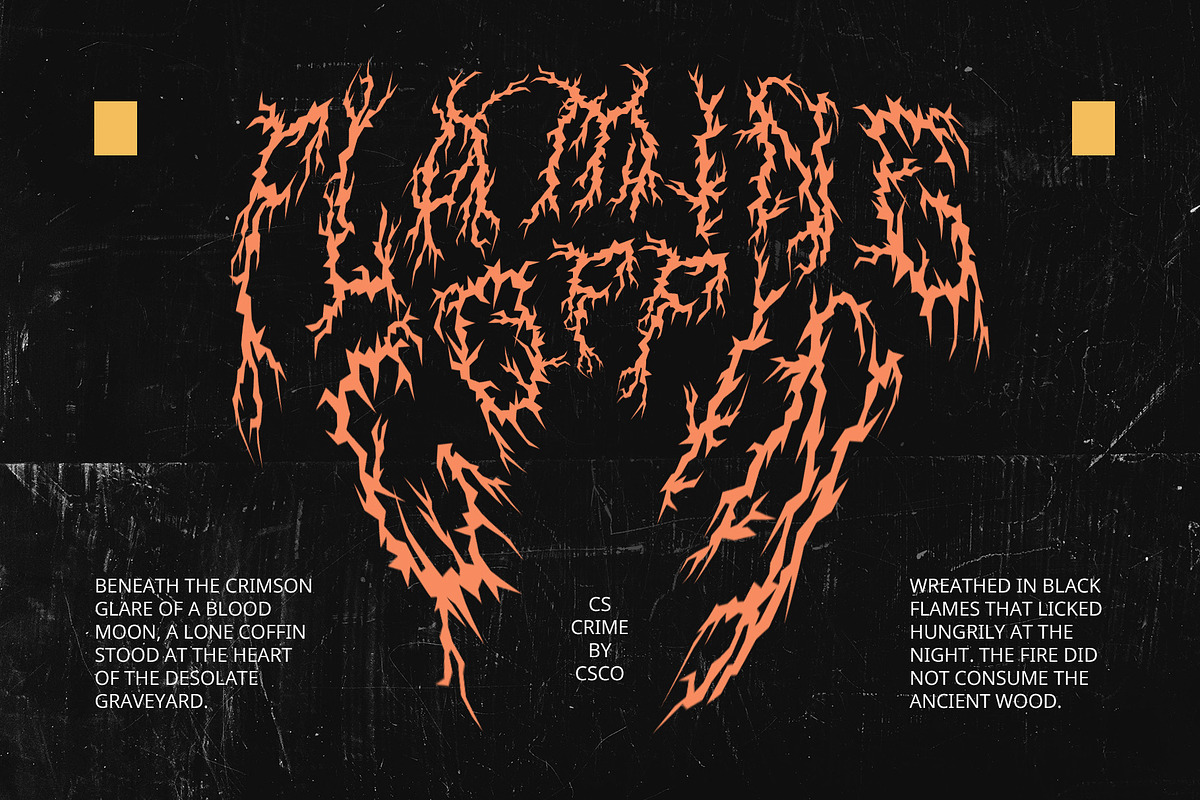 CS Crime – Black Metal Font, a Blackletter Font by Craft Supply Co. (Photo 4 of 8)