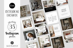 Interior Design Instagram Template, a Social Media Template by yesitisprintable