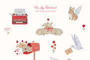 Valentine's Day Frames Cards Clipart, a Decorative Illustration by whiteheartdesign (Thumbnail 6 of 23)