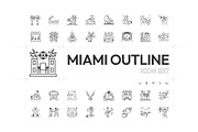 Miami Outline Icon Collection, an Outline Icon by Prosymbols (Thumbnail 1 of 5)