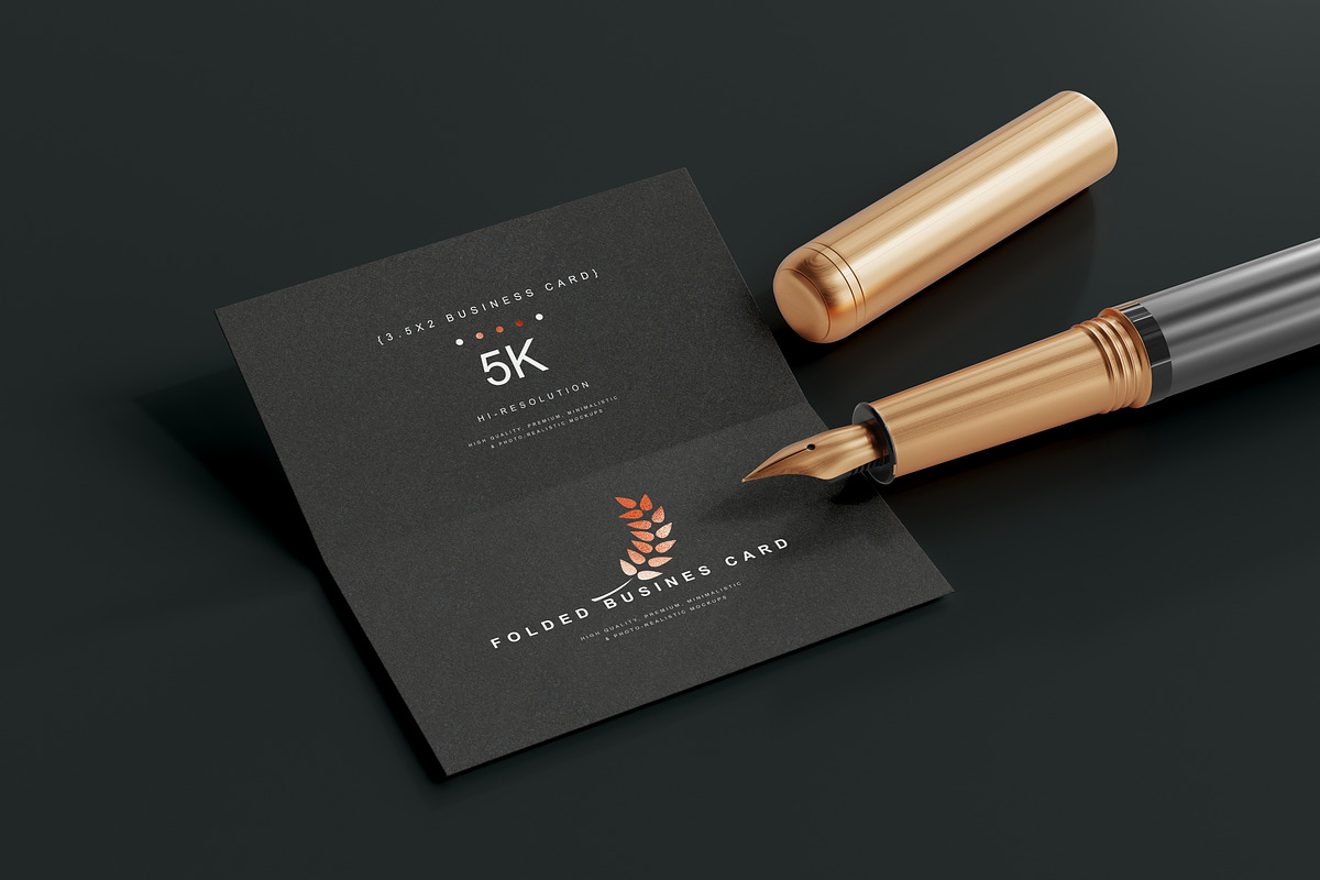 Folded Business Card Mockups, a Print Template by pmvch (Photo 6 of 20)