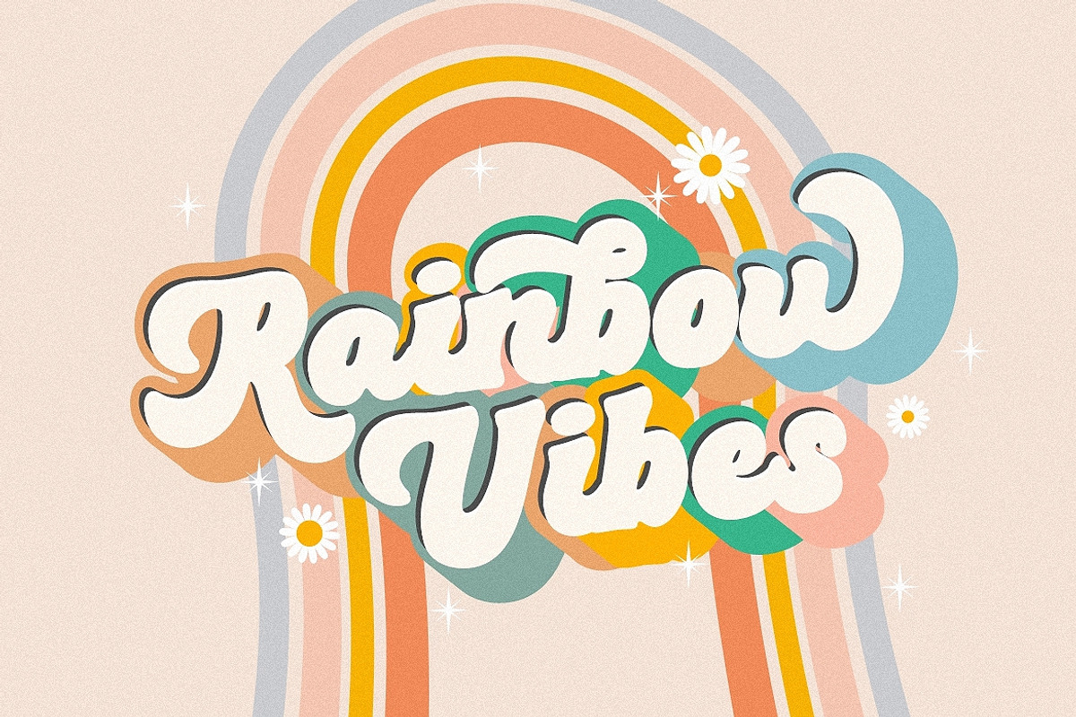 Happy Monday - Retro Groovy Fonts, a Sans Serif Font by HansCo Studio (Photo 5 of 10)