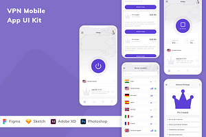 VPN Mobile App UI Kit