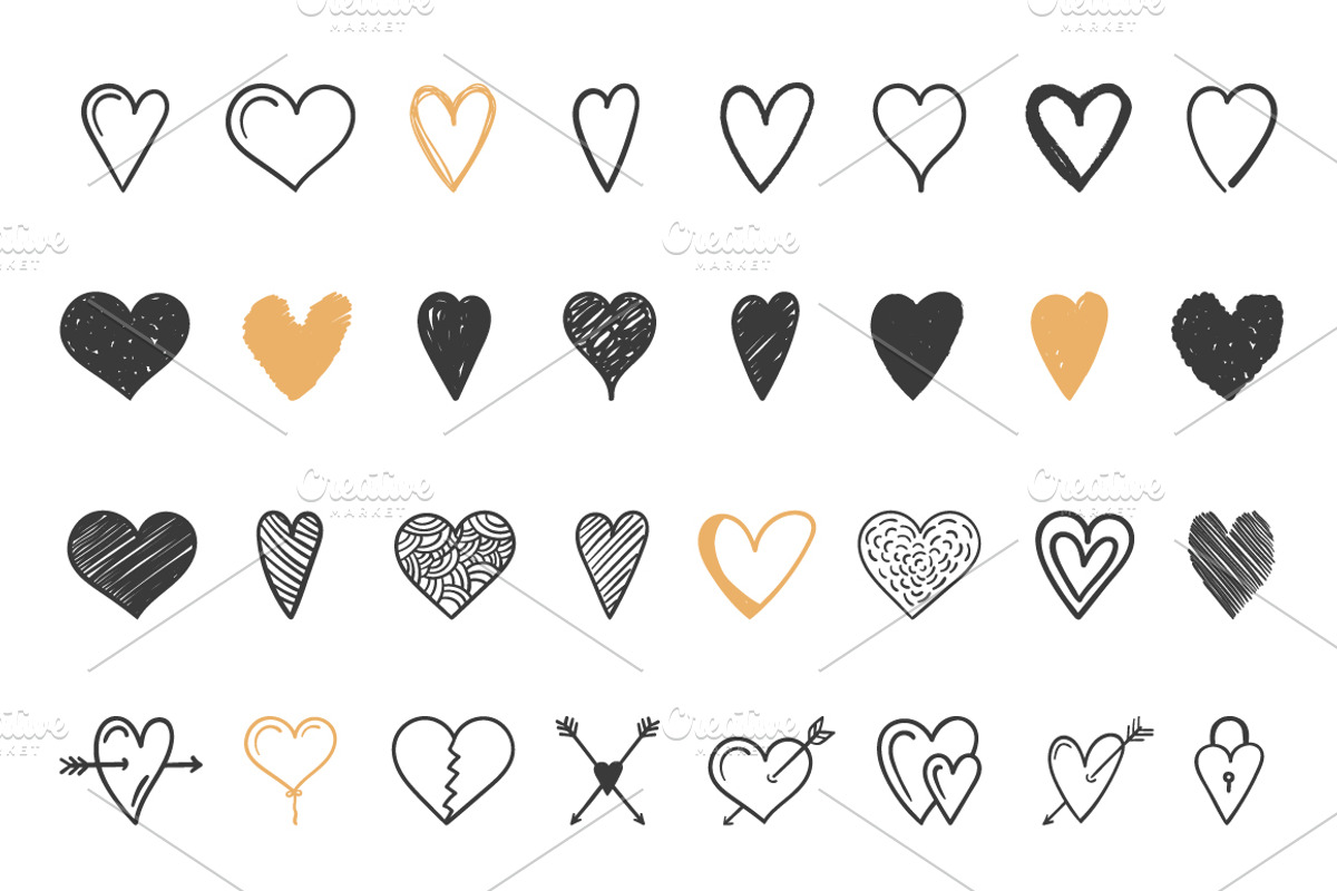 Hand Drawn Hearts, a Graphic by PixMarket (Photo 2 of 3)