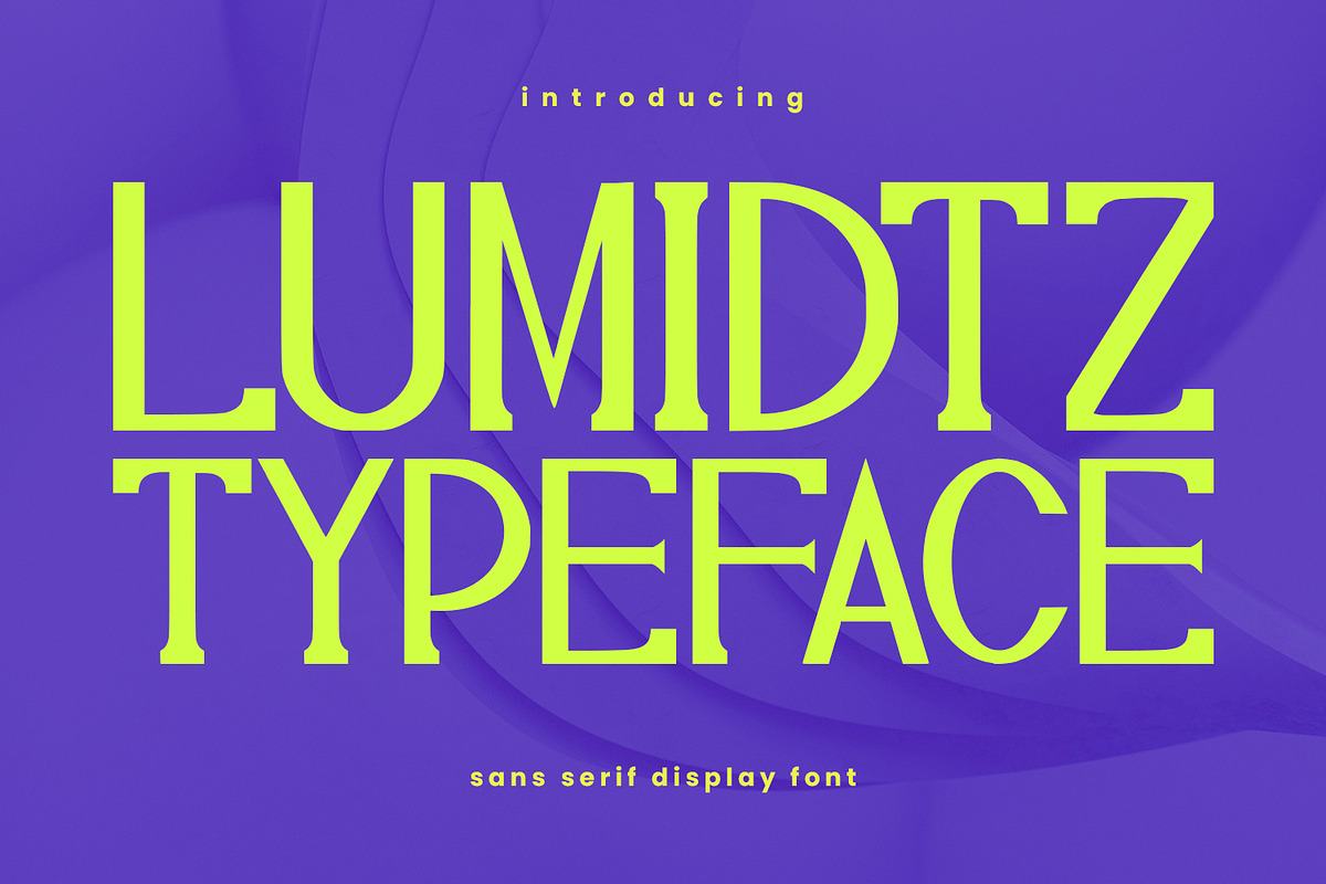 Lumidtz Sans Serif Display Font, a Sans Serif Font by Maulana Creative (Photo 1 of 7)