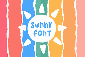 Sunny is a funny cute child font., a Script Font by SketchArtStudio