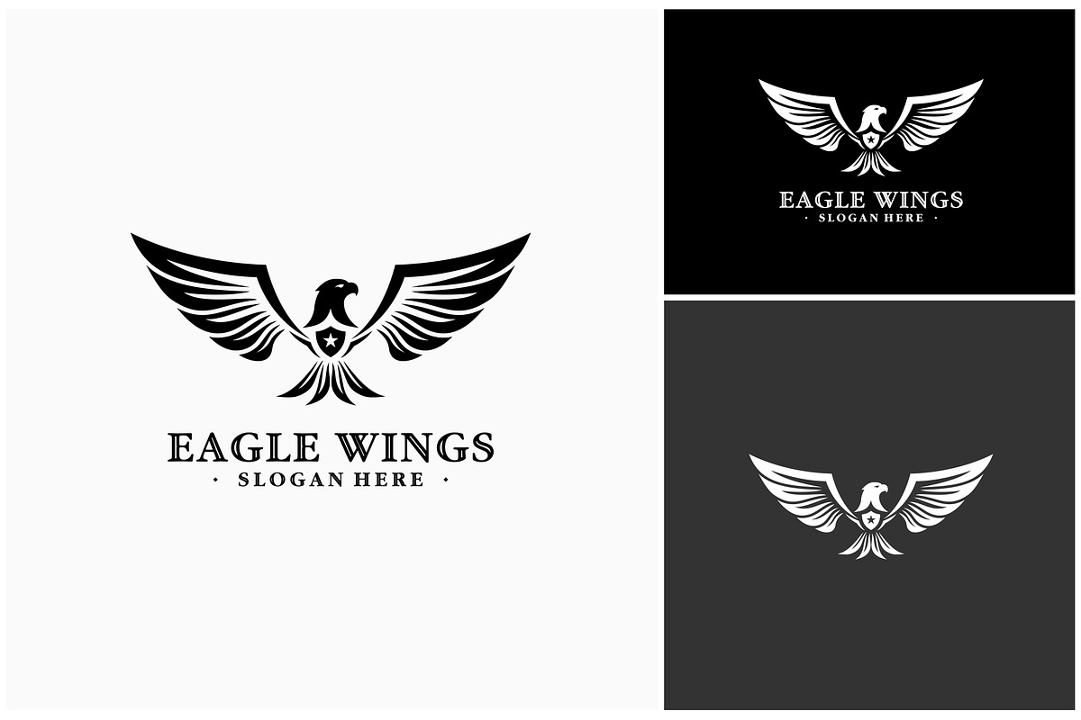 Flying Eagle Spread Wings Logo, a Branding & Logo Template by ika trisiana (Photo 1 of 2)