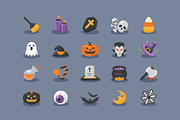 Halloween Icons, an Illustration by Sunbzy (Thumbnail 1 of 5)