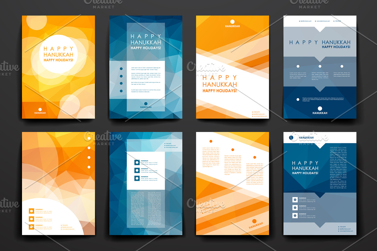 Hanukkah Set Of Brochure Templates, a Brochure Template by Palau (Photo 5 of 5)