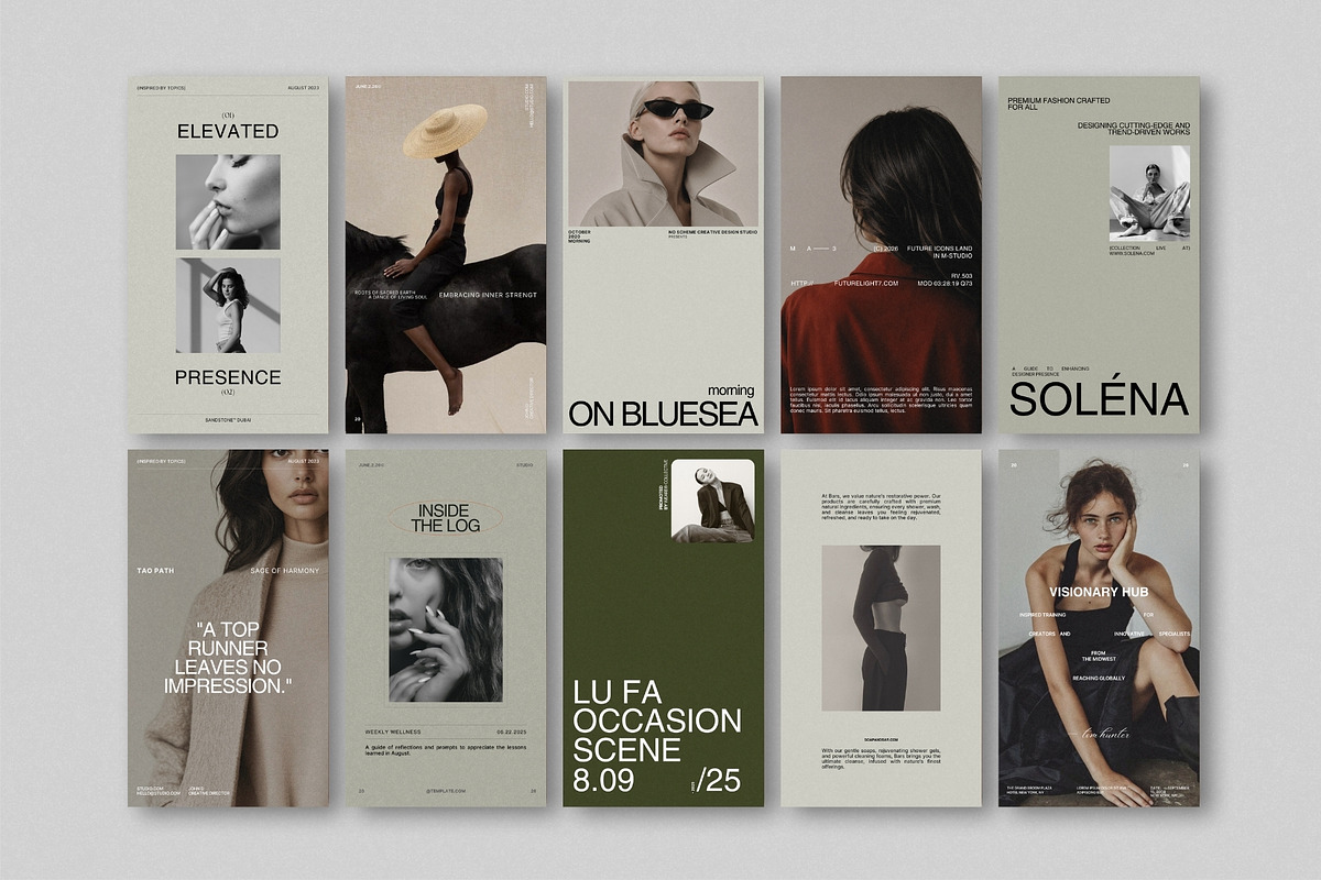 ZORA | Instagram STORIES Bundle, a Social Media Template by The Aesthetic Studio (Photo 3 of 10)