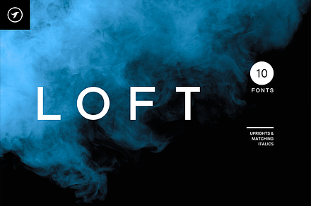 LOFT - Minimal Display Font Family, a Sans Serif Font by Designova®