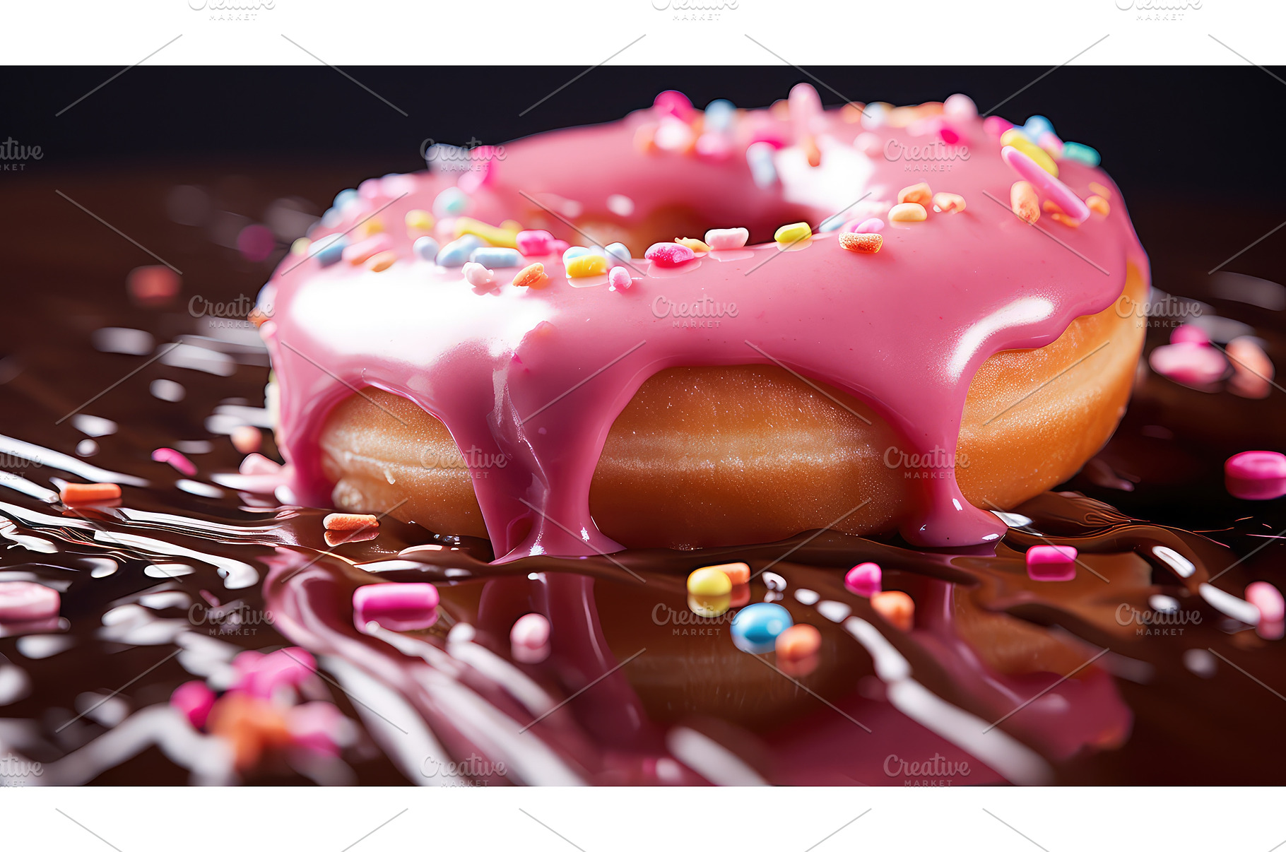 sprinkles tasty donut food ai, a Background Photo by pikepicture