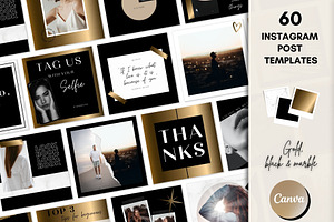 Gold And Black Instagram Templates