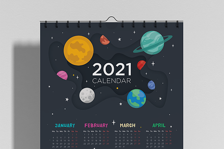 Space Wall 2021 Poster Calendar