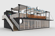 3D Model Container Cafe 16, an Architecture 3D Model by SR 3D Visual (Thumbnail 1 of 20)