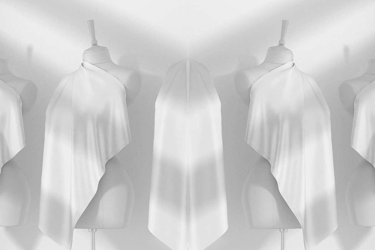 Realistic Square Silk Scarf Mockup, an Apparel Mockup by My Mockup (Photo 3 of 3)