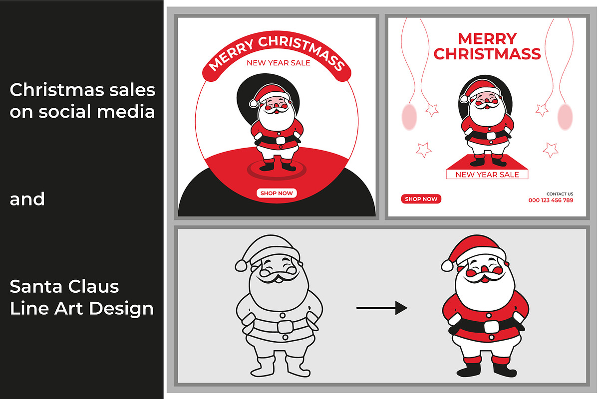Christmas Sales Design, a Social Media Template by Lakhan1998 (Photo 2 of 4)