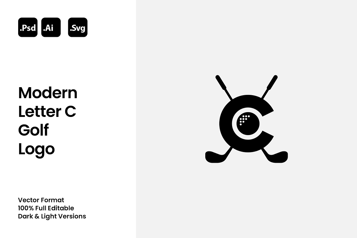 Modern Letter C Golf Logo, a Branding & Logo Template by Luxury Logos (Photo 1 of 4)
