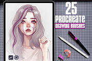 Procreate Brushes For Drawing, a Brush Add-On by Easy Procreate (Thumbnail 1 of 10)