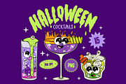 Cute Halloween Cocktail Clipart Set, an Illustration by Alina Sh (Thumbnail 1 of 8)