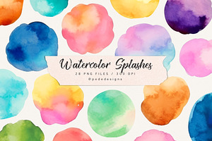 Colorful Watercolor Splashes