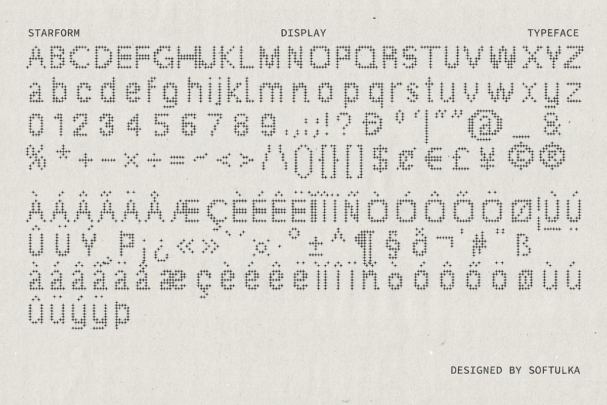 StarForm Display Typeface, a Symbol Font by softulka (Photo 5 of 8)