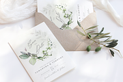 Watercolour Foliage Wedding Suite, an Invitation Template by R Whitehurst Design (Thumbnail 2 of 4)
