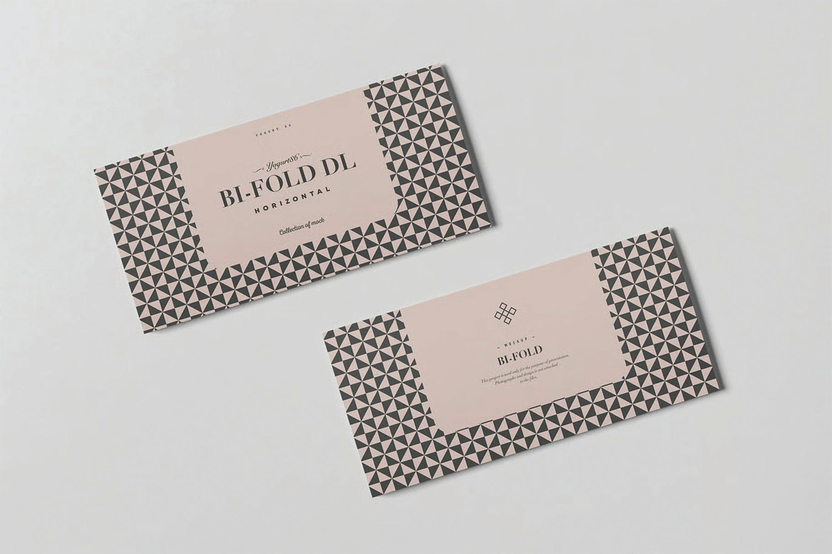 Bifold DL Horizontal Brochure Mockup