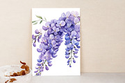 Watercolor Wisteria Garden Clipart, an Illustration by Libby Wishes (Thumbnail 2 of 7)