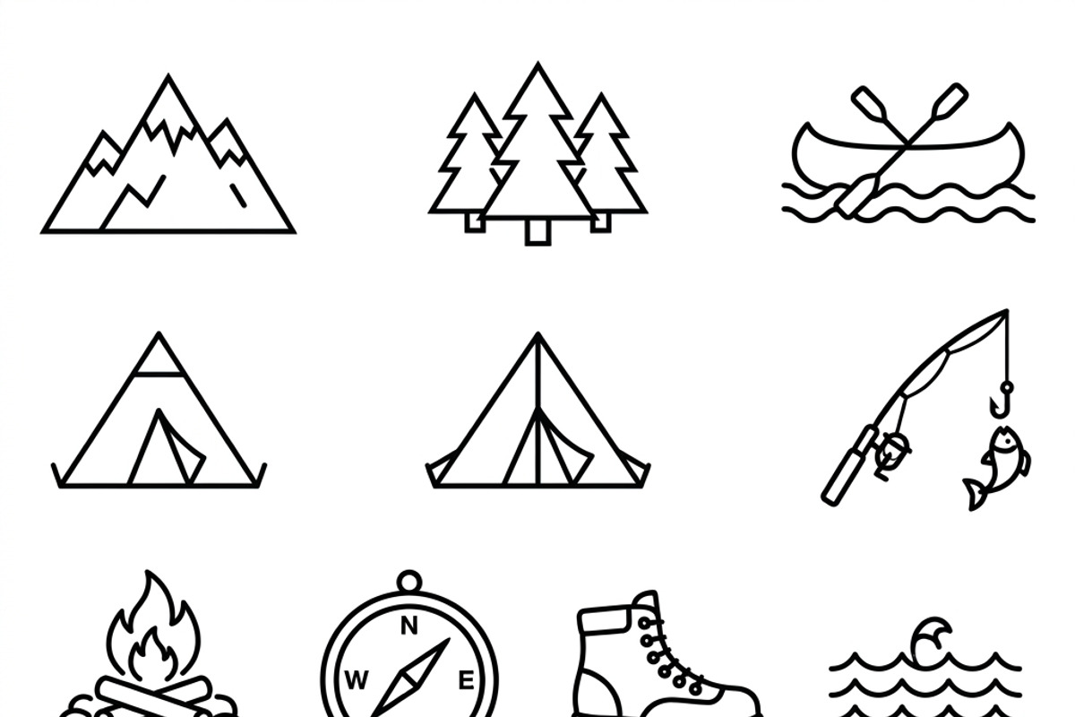 420 Fishing Adventure Vector Icons, an Outline Icon by adenpinkstore (Photo 5 of 11)