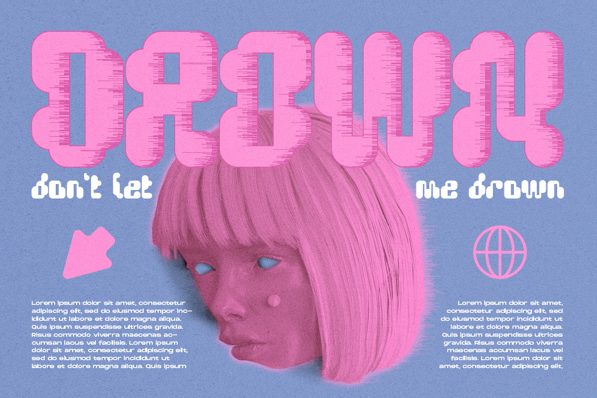 Vixela - Creative Y2K Font, a Sans Serif Font by Pixel Picasso Studio (Photo 8 of 12)