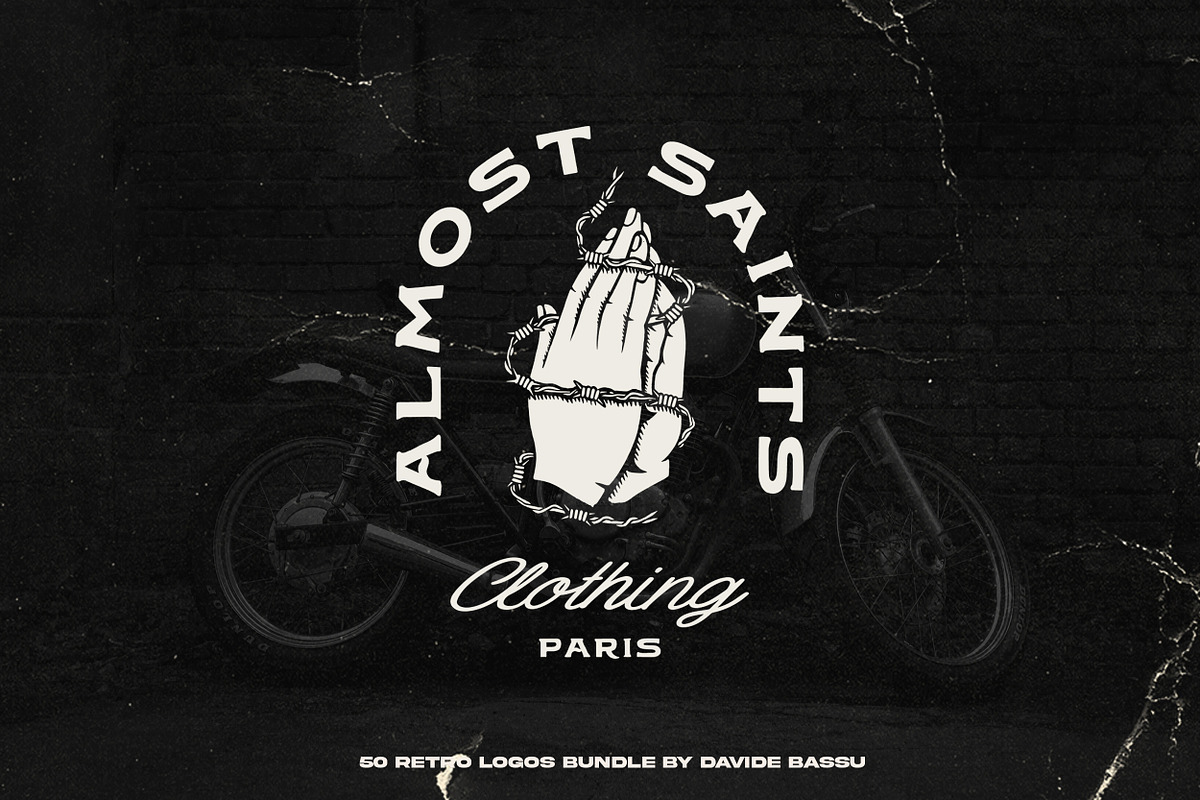 50 Retro logos Bundle, a Branding & Logo Template by Davide Bassu (Photo 6 of 12)
