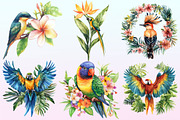 Tropical Birds Garden Clipart, a Graphic by CitraGraphics (Thumbnail 3 of 4)