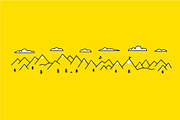 Mountains map, set graphic elements, a Texture Illustration by Ilia Design (Thumbnail 6 of 7)