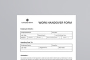 Work Handover Form Template, a Stationery Template by MightyDesign (Thumbnail 2 of 8)