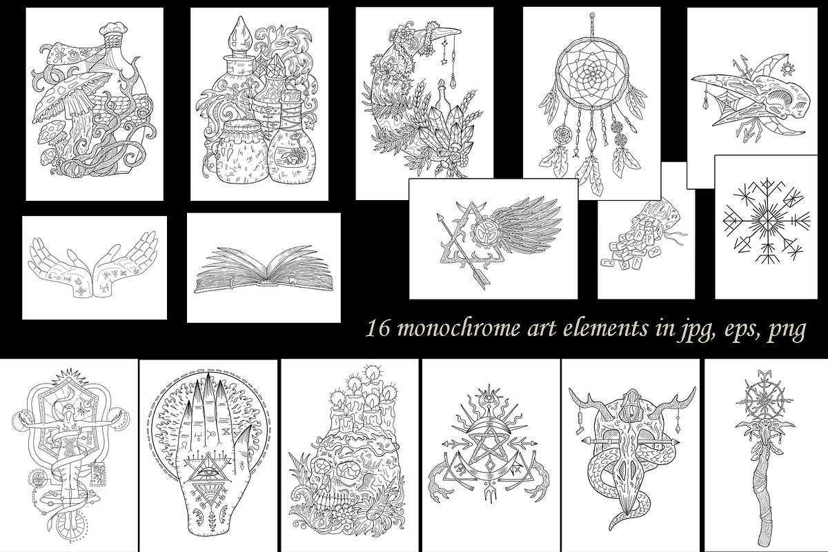 Halloween Mystic Illustrations, an Illustration by Samiramay (Photo 2 of 6)