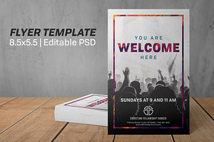 Welcome Worship Church Flyer, a Print Template by Sync Design Soultions