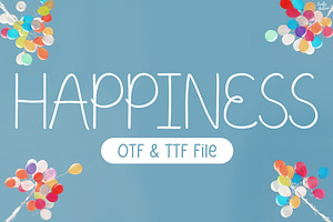 Happiness | Handwriting Font, a Handwritten Font by LivelyAutumn11.11
