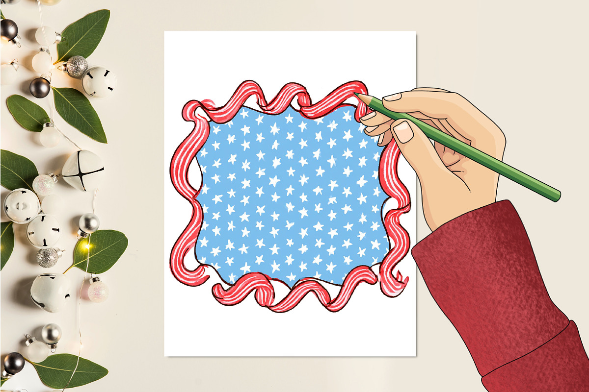 4th of July Frames Hand Drawn PNG, a Seasonal Illustration by CitraGraphics (Photo 5 of 6)