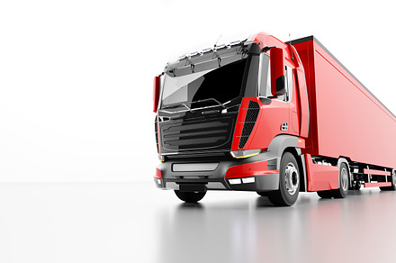 New modern heavy truck.