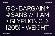 GC Bargain - Clean Sans Typeface, a Sans Serif Font by Glyphonic (Thumbnail 15 of 15)