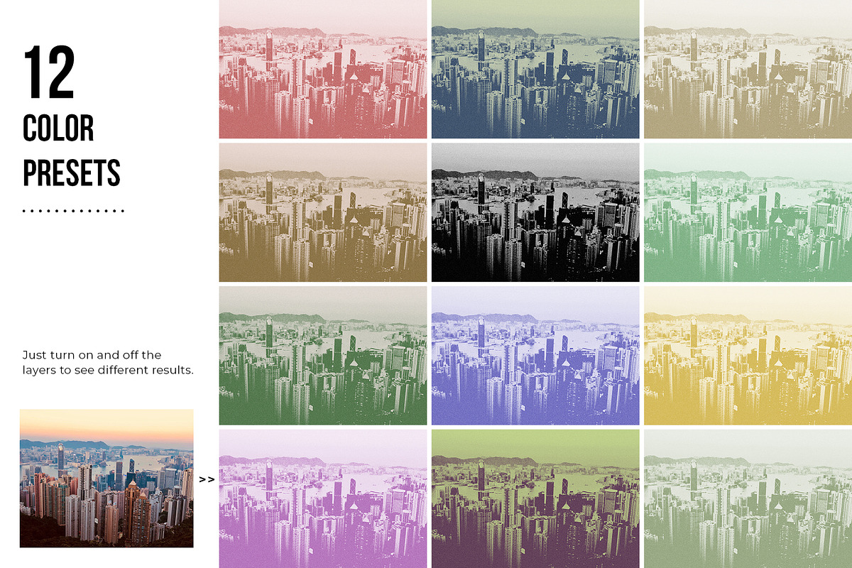 RISOGRAIN Flattener Photoshop Effect, a Templates & Theme by velvetmade.designs (Photo 8 of 9)