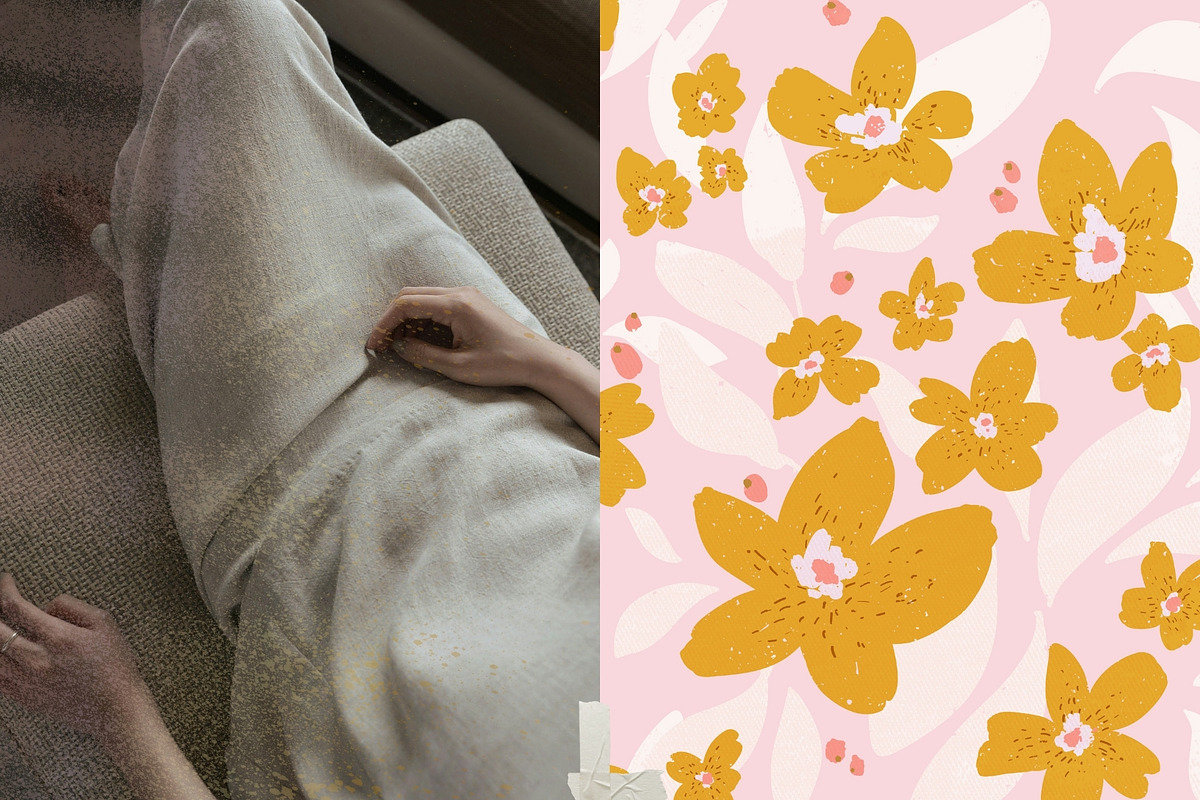 Blush & Ochre. Floral Patterns, a Pattern Graphic by PaperJamLab (Photo 5 of 13)